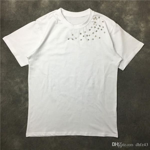 

summer mens fashion designer t shirts hip hop short sleeve suitable cotton men women t shirt 2 colors, White;black
