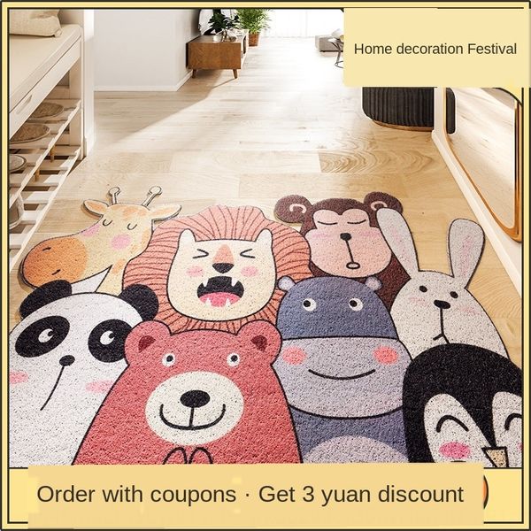 

cartoon cropped household kitchen chinese style summer small animal door mat entrance carpet carpet mat internet celebrity