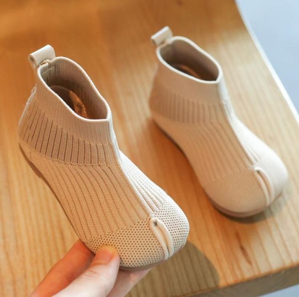 

дети носков кроссовки девушки детских спорты обувь осень мода трикотажных сетчатые малыши мальчики обувь детей повседневных дети, Black