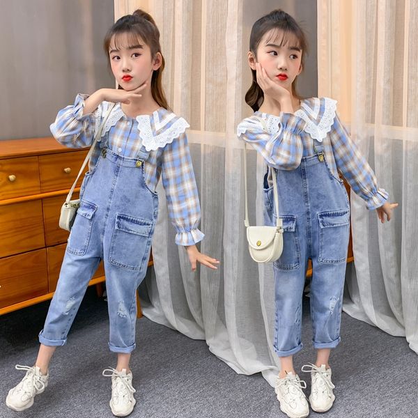 

oeln3 korean autumn midi children's 2020 foreign little girl's clothes korean autumn midi pants fashion children's pants fash, Blue