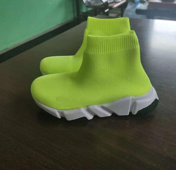 Qualità TOP Bambini Neonati Scarpe per bambini Calzini Stivali Slip-On Appartamenti casual Speed Trainer Sneakers Ragazzo Ragazza Scarpe da corsa alte Scarpe per bambini