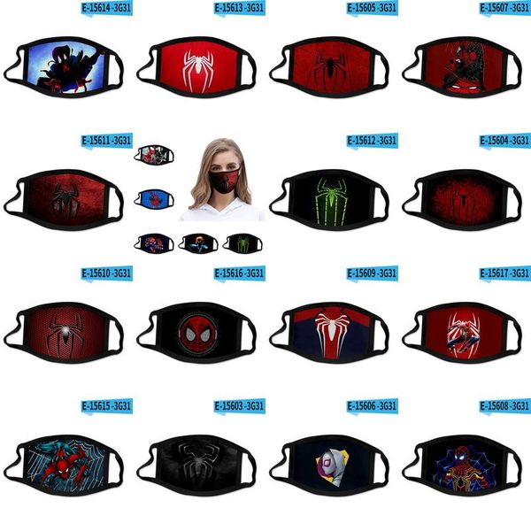 

spider verse 3d printing designer face mask cotton reusable face masks out door sport riding masks fashion cotton designer potex hwjh, Black