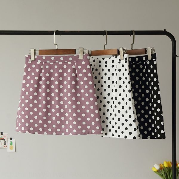 

omalai]style women's for aging reduction new wave dot high waist a- line skirt dress a- line dress skirt 4037, Black