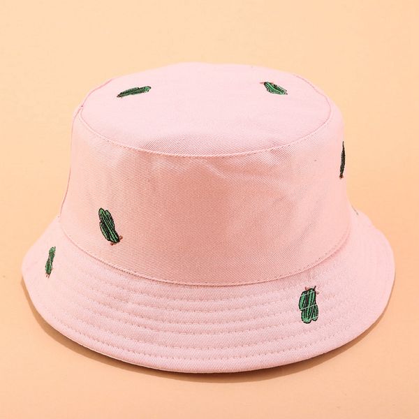 

designer hat cactus embroidery double-sided fisherman hat for men and women outdoor sun protection bucket sun hat high quality, Blue;gray