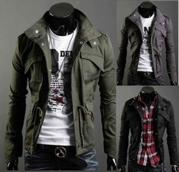 

new spring stand collar slim men's slim men's casual extra large jacket jacket xxxxljk017, Tan;black