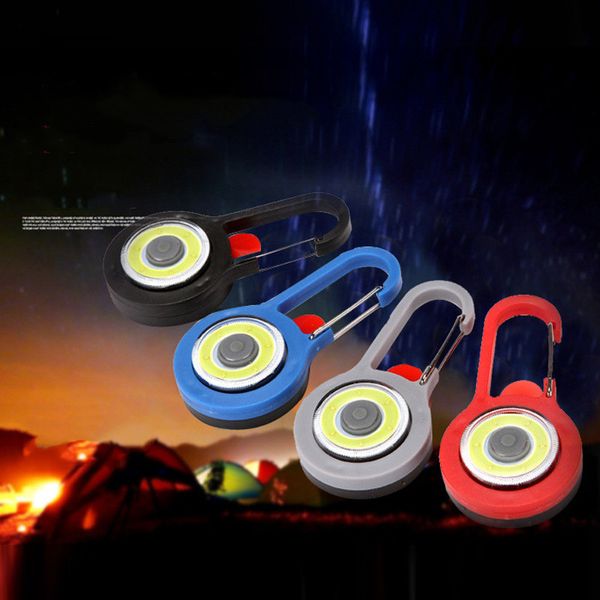 

portable lanterns keychain light 3 modes emergency camping tent lamp cob carabiner torch lamps pocket backpack lights