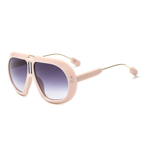 

2020 fashion retro google style women sunglasses wrap plastic fame resin material lenses 1565 uv400 protection eyewear, White;black