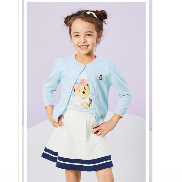 

q7xy1 2020 new embroidered needle air conditioning shirt girls korean style cartoon embroidered knitted air-conditioned shirt out shawl card, Blue