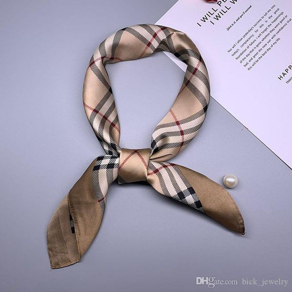 

designer scarf for women polyester plaid dot luxury shawls brand head wrap scarves table blanket beach towel ing, Gray