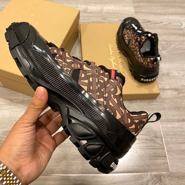 

monogram print e-canvas arthur sneakers fashion luxury men casual shoes designer men sneakers high-quality men shoes fast delivery a02, Black