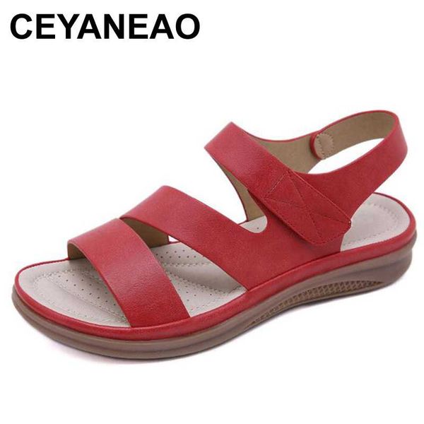 

ceyaneao 2020 summer shoes women retro women beach sandals round head slope comfortable light sandals casual shoes, Black
