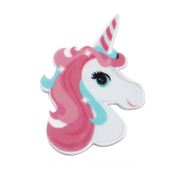 

pokym unicorn pattern plane resin cartoon acrylic patch children's unicorn pattern plane resin cartoon acrylic diy patch handmade diy c, Silver