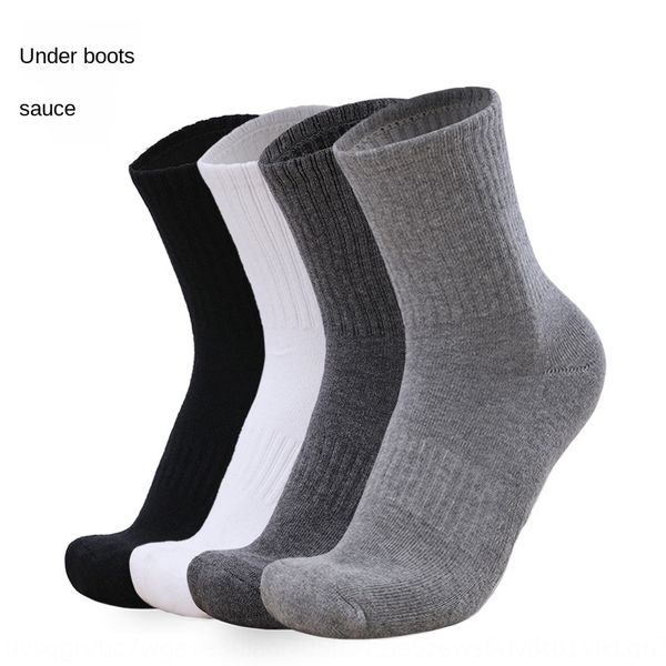 

sports socks men's thickened long tube keep warm solid color winter stockings warm sweat-absorbing socks, Black