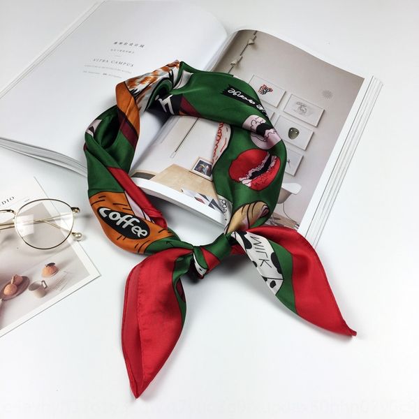 

korean ins style artistic cat square female face towel face towel square versatile small scarf professional decorative small scarf, Blue;gray