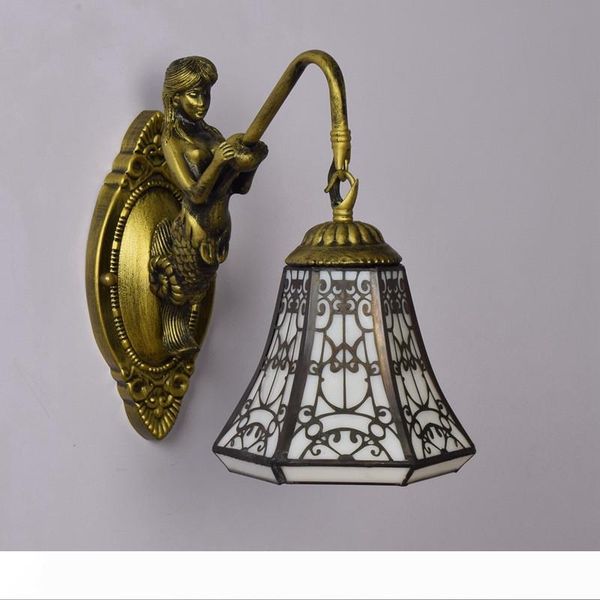 

european-style arabic style single head beauty wall lamp tiffany stained glass dining room bedroom bar aisle balcony wall lamp tf049
