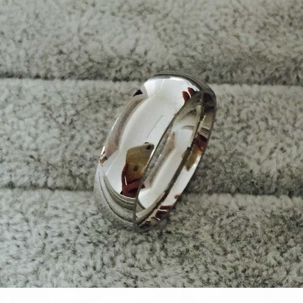 

поп uspecial классический мужской настоящее серебро 18k белое золото покрыло 8мм титана стали женщины мужчины обручальное кольцо верхнего ка, Silver