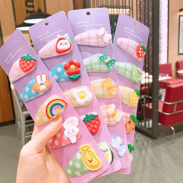 

korean children's fresh bb clip little candy sequins sequins girl cartoon candy color side clip baby hairpin hair accessories, Slivery;white