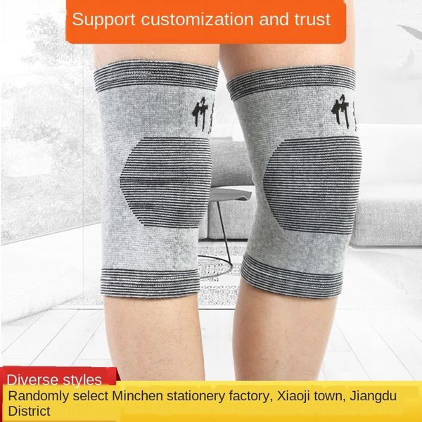 

new bamboo charcoal knee pads for men and womenfour seasons warm outdoor cycling bicycle bicycle sports knee pads for the elderly, Black;gray