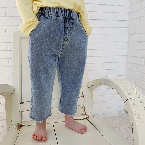 

мальчики девочки 2020 новых детей на открытом воздухе универсальные брюки мальчиков девочек моды сезона брюки корейский стиль и джинсовые бр, Blue