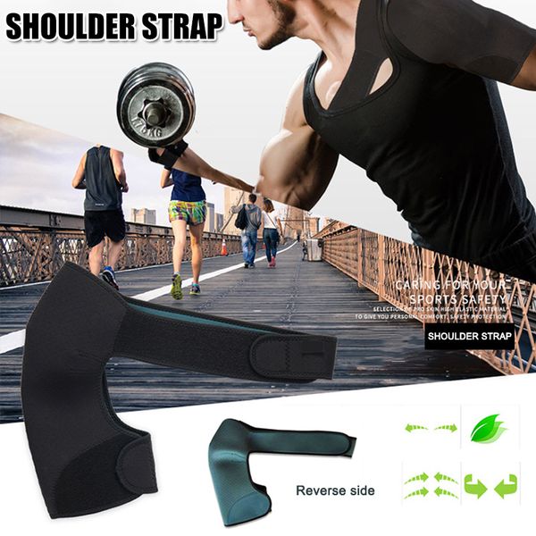 

back support adjustable shoulder brace strap sport gym compression neoprene for reducing sporting injuries, Black;blue
