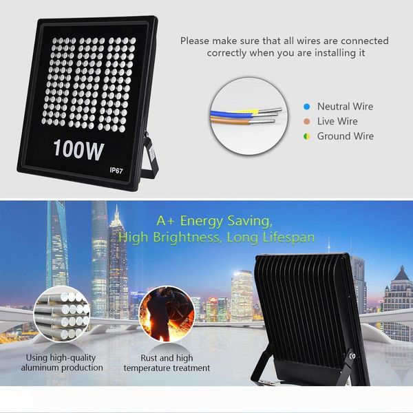 

20w ectangular прожектор проектор 110v холодный белый ip67 водонепроницаемый гостиная, столовая квадратный светодиодный светильник светильни