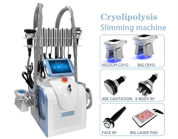 

5 in 1 lastest cooling vacuum fat frozen 40k cavitation sextupole bipolar rf fast body shaping slimming body face rf machine