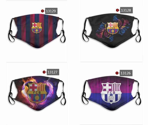

2020 New Popular Face Mask Luxury Designer 5 Layer Famous Brand Face Masks Football Team Manchester League Messi Reusable Mask