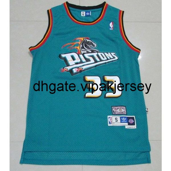 

grant hill #33 sewn basketball jersey mens vest stitched basketball jerseys, Red