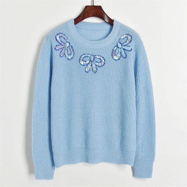 

women's sweaters 2021 sequined knitted and pullovers women long sleeve autumn winter warm sweater female sueter mujer, White;black