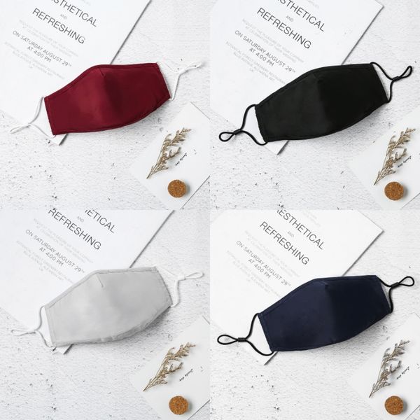 

новый конструктор printed маска ice silk fashion face mask пыленепроницаемом маски для взрослых дети знаменитостей солнцезащитный thin дышащ, Black