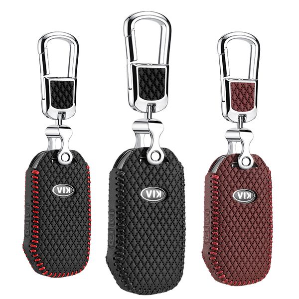 

leather key cover for kia sportage 2018 car key case wallet holder key holder key4y