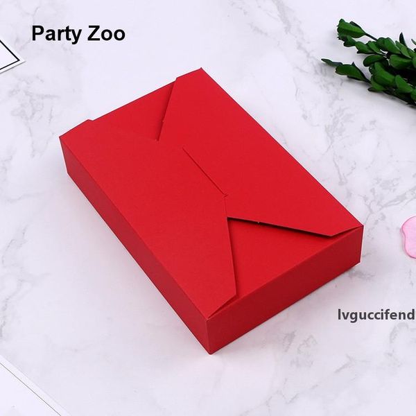 

500 x red simple square envelope style baking biscuit box nougat cookie gift package wrapper
