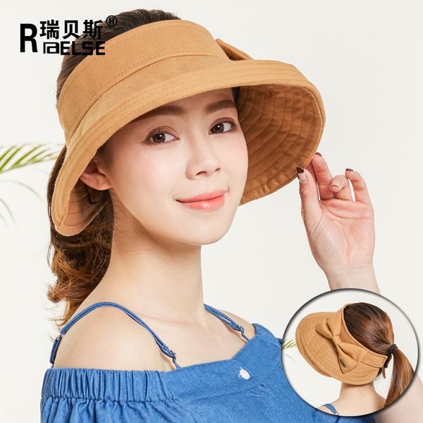 

protective female female summer leisure all-match travel uv protection korean foldable sun hat sun hat, Blue;gray