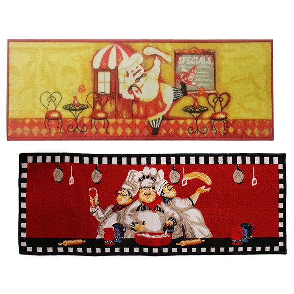 

2pcs chef kitchen area rug living bedroom floor mat carpet runner 40x120cm