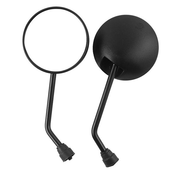 

universal motorcycle rearview back round view mirror 8mm - handlebar mount convex rear view mirrors pair for atv scooter