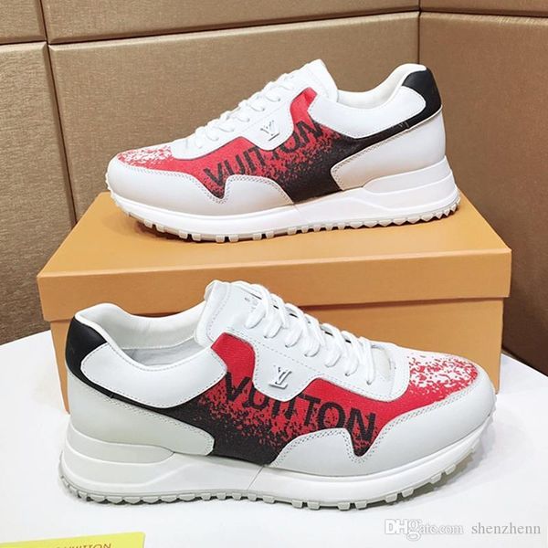 

luxury mens shoes fashion sneakers with box lace -up fitness zapatos de hombre running trainers chaussures pour hommes men shoes casual styl, Black