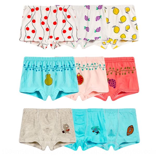 

male and female children's four-corner small medium boxer underwear and large children's underwear student cotton boxer, Camo