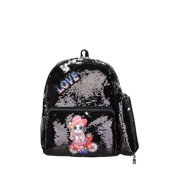 

embroidered sequins cartoon fashion ladies backpack