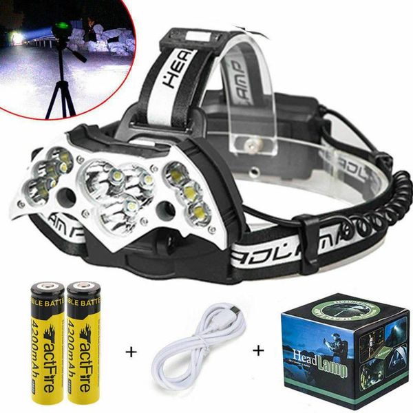 

headlamps 11 led headlight usb rechargeable set outdoor 7 modes strong headlamp interface waterproof for camp