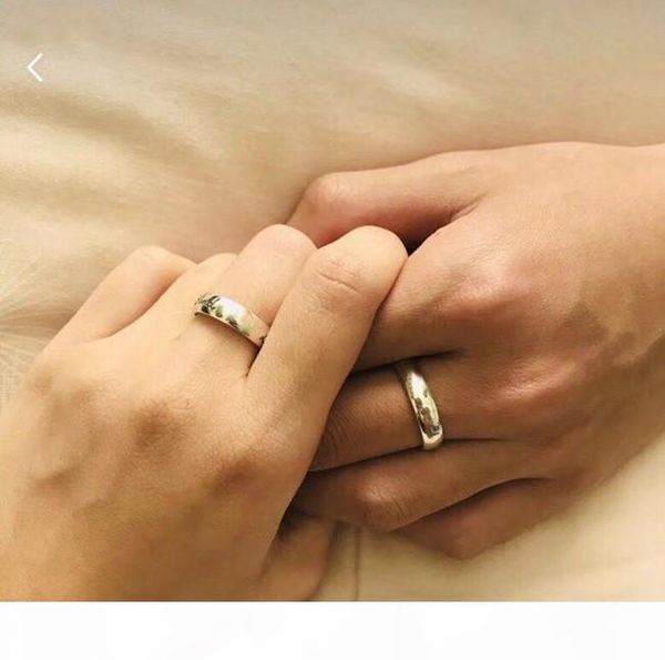 

925 sterling silver couple ring for women and men, Golden;silver