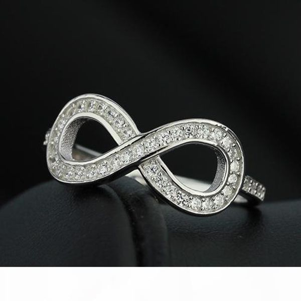 

luxury designer jewelry women rings 925 luxury sterling silver jewelry engagement rings for women infinity 8 word micro inlay