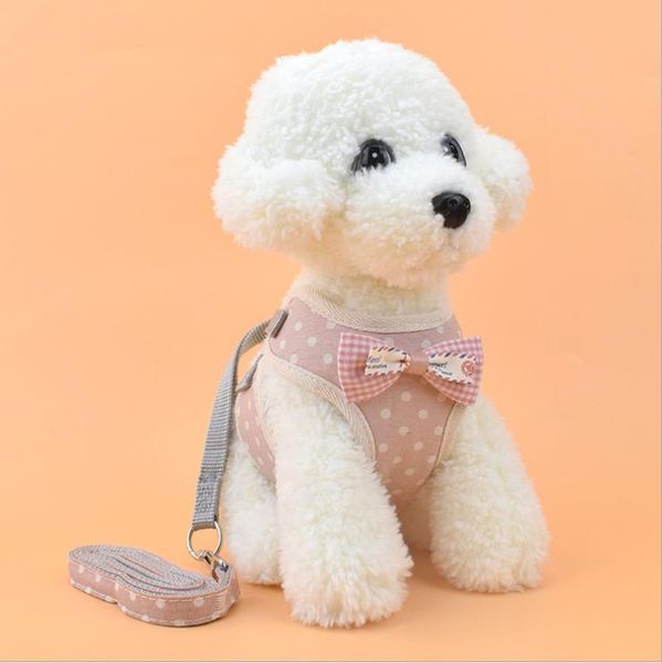 

new style breathable mesh cloth chest strap for small dogs cat leash pet vest type adjustable leash pet supplies ing