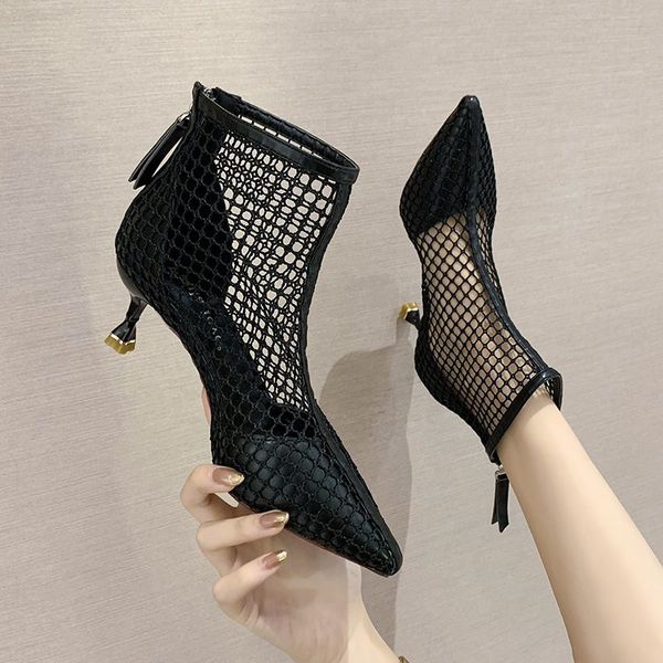 

pointed heel sandals black shoes for women 2020 women's all-match shoes breathable summer heels stiletto beige sale comfort