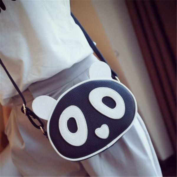 

мультфильм cute panda сумка детская сумка портмоне pu кожа малый плеча для девочек портмоне