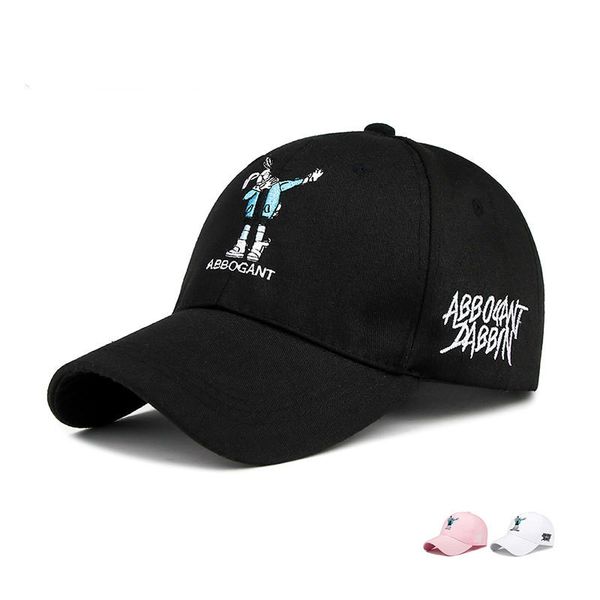 

2020 korea dad hat embroidery cotton baseball cap bone run hat singer rabbit hip hop cap golf love snapback women men gorras, Black;white
