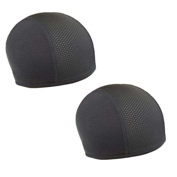 

cycling caps & masks 2pcs helmet liner motorcycle breathable e cap sweatband for men and women, Black