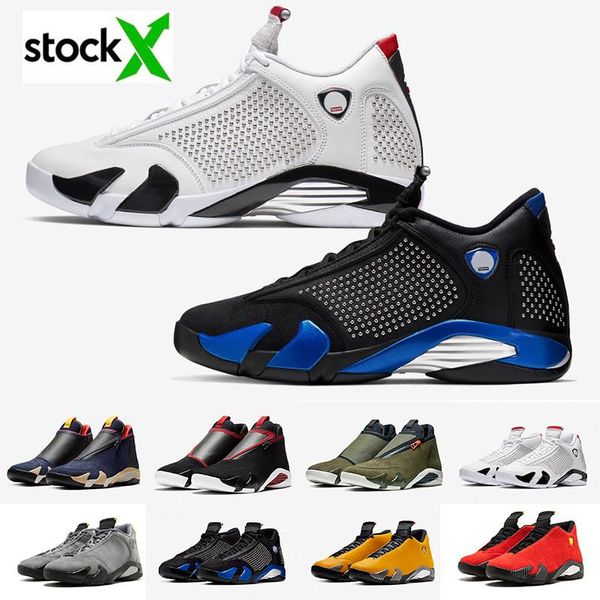 

stock2020 new 14 14s chrome light graphite fusion varsity red suede men basketball shoes last sthunder black yellow dmp sneakers casual