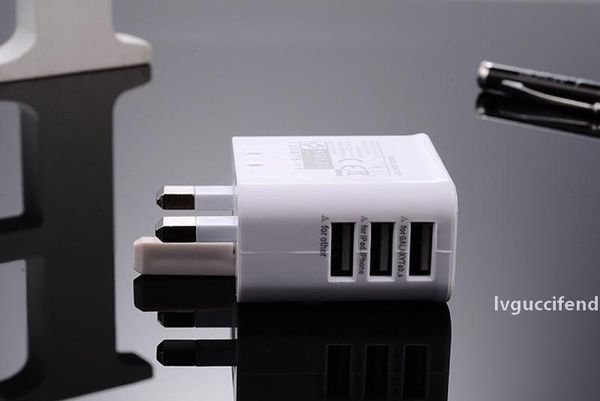 

uk three usb port wall charger real 3a travel power adapter with 3 usb universal for smart phone,mobile phone,android phone