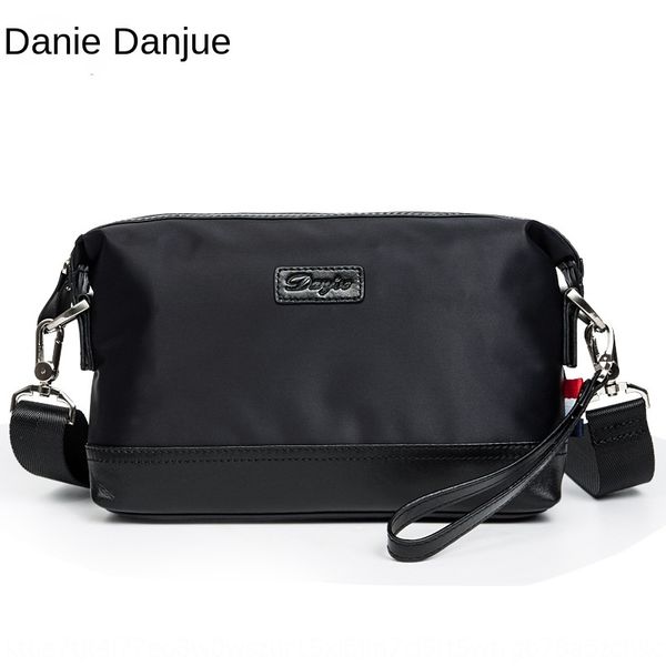 

2020 new men's horizontal with head layer cowhide shoulder cross handbag boutique oxford cloth shoulder oxford cloth men's bag, White