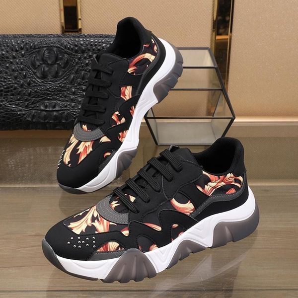 

drop ship mens shoes fashion designer comfortable vintage sneakers lace -up low plus size casual men shoes outdoor walking soft footwear, Black